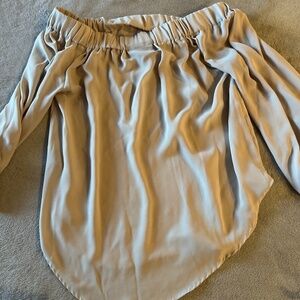 Premise Studio Champagne Off The Shoulder Blouse